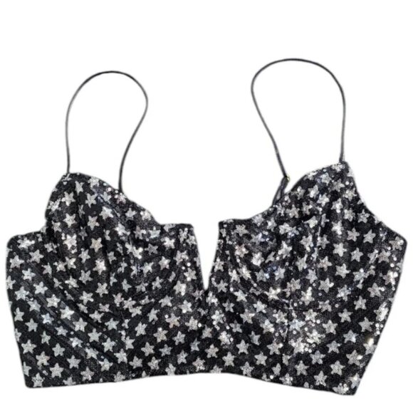 by Anthropologie Sequin Star Print Bralette - Picture 4 of 7